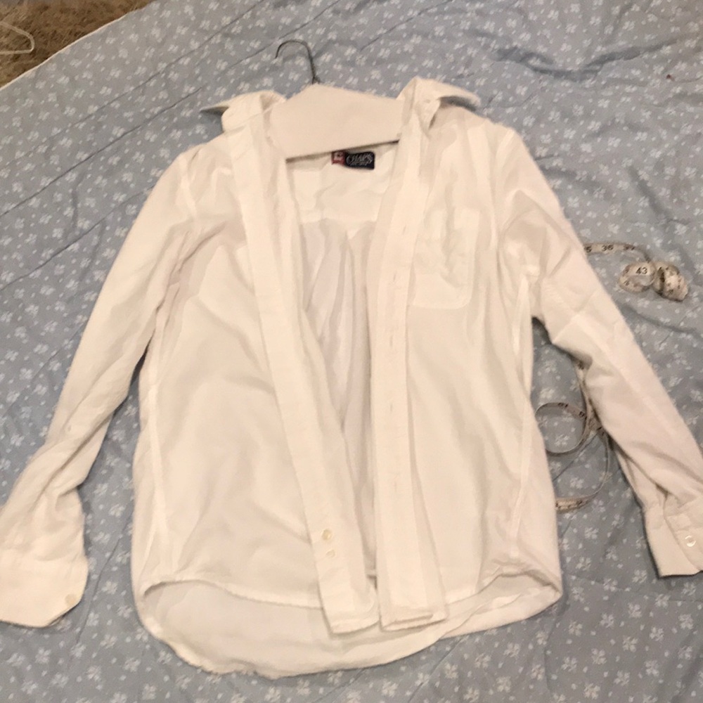 Men’s S Chaps white Button down shirt